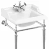 Burlington Classic 50cm One Tap Hole Square Basin - White - B201TH