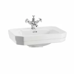 Burlington Victorian 56cm One Tap Hole Basin - White - B21TH