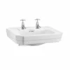 Burlington Victorian 61cm Two Tap Hole Basin - White - B32TH
