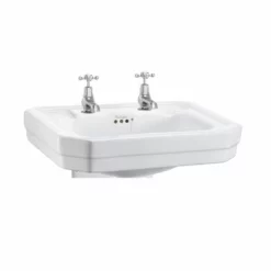 Burlington Victorian 61cm Two Tap Hole Basin - White - B32TH