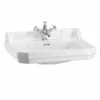 Burlington Edwardian 61cm Three Tap Hole Square Basin - White - B53TH
