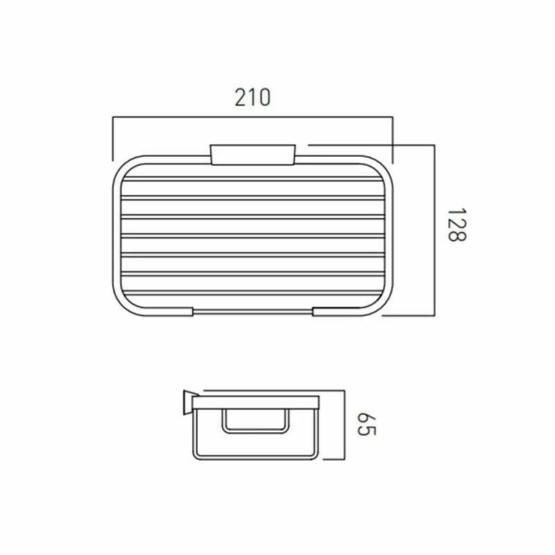 Vado Basket Medium Rectangular Wall Mounted - Chrome - BAS-2016M-C/P 2 Vado Basket Medium Rectangular Wall Mounted - Chrome - BAS-2016M-C/P - Image 2