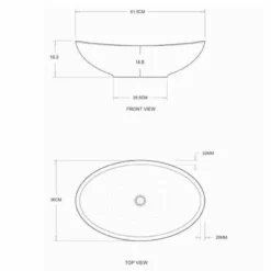 BC Designs Kurv Cian Countertop Basin - Polished White - BAB105 5 BC Designs Kurv Cian Countertop Basin - Polished White - BAB105 -IDEAL STANDARD Shop b c bc designs bab105 dimensions