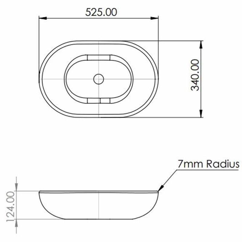 BC Designs Crea Basin 575x145mm - Polished White - BAB162 2 BC Designs Crea Basin 575x145mm - Polished White - BAB162 - Image 2