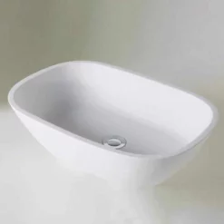 BC Designs Vive Cian Countertop Basin - Polished White - BAB164