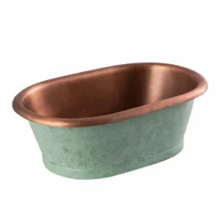 BC Designs Copper Basin With Verdigris Outer - BAC053