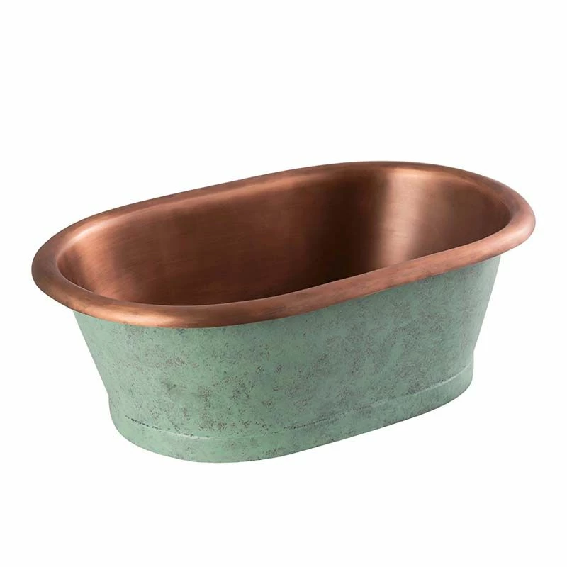 BC Designs Copper Basin With Verdigris Outer - BAC053 1 BC Designs Copper Basin With Verdigris Outer - BAC053