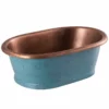BC Designs Copper Basin With Patinata Blue Outer - BAC054