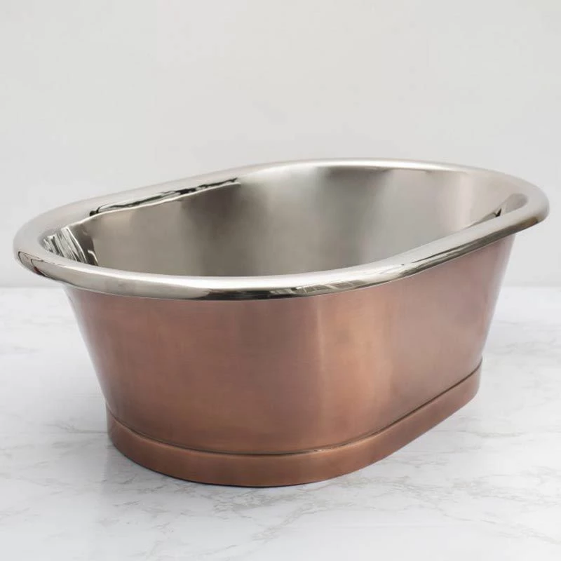 BC Designs Antique Copper Basin With Nickel Inner - BAC056 1 BC Designs Antique Copper Basin With Nickel Inner - BAC056