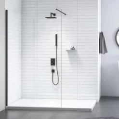 Merlyn Black Frameless Wetroom Panel 1200mm Showerwall - BLKSW1200
