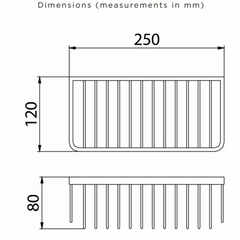 Bristan Rectangular Wire Basket Chrome Plated - COMP BASK03 C 3 Bristan Rectangular Wire Basket Chrome Plated - COMP BASK03 C - Image 3