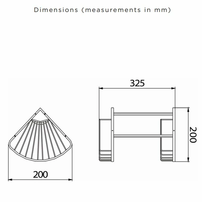 Bristan Two Tier Wire Basket Chrome Plated - COMP BASK06 C 2 Bristan Two Tier Wire Basket Chrome Plated - COMP BASK06 C - Image 2