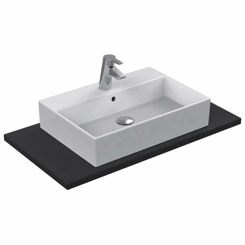 Ideal Standard Strada 600mm Countertop Basin 1 Tap Hole Glazed Back - White - K078101 1 Ideal Standard Strada 600mm Countertop Basin 1 Tap Hole Glazed Back - White - K078101