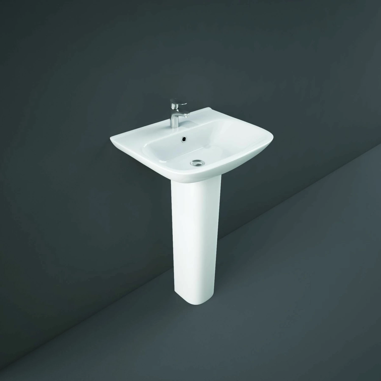 RAK Ceramics Origin 52cm Basin 1 Tap Hole - ORI6252BAS1 1 RAK Ceramics Origin 52cm Basin 1 Tap Hole - ORI6252BAS1