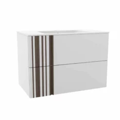 Calypso Novoli 800 Wall Hung Vanity Unit - Opal White - 4525