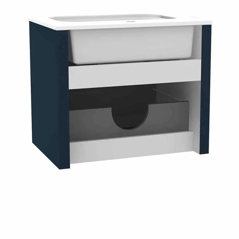 Calypso Sora 600 Wall Hung Vanity Unit - Adriatic Blue - 4760 2 Calypso Sora 600 Wall Hung Vanity Unit - Adriatic Blue - 4760 - Image 2