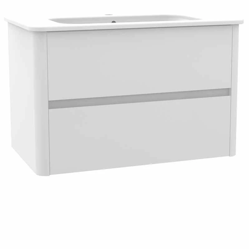 Calypso Sora 800 Wall Hung Vanity Unit - Pearly White - 4761 1 Calypso Sora 800 Wall Hung Vanity Unit - Pearly White - 4761