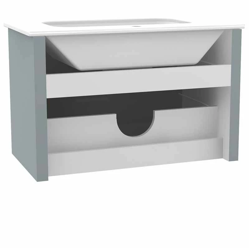 Calypso Sora 800 Wall Hung Vanity Unit - Misty Gloss - 4762 2 Calypso Sora 800 Wall Hung Vanity Unit - Misty Gloss - 4762 - Image 2