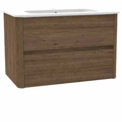 Calypso Sora 800 Wall Hung Vanity Unit - Sienna Oak - 4763
