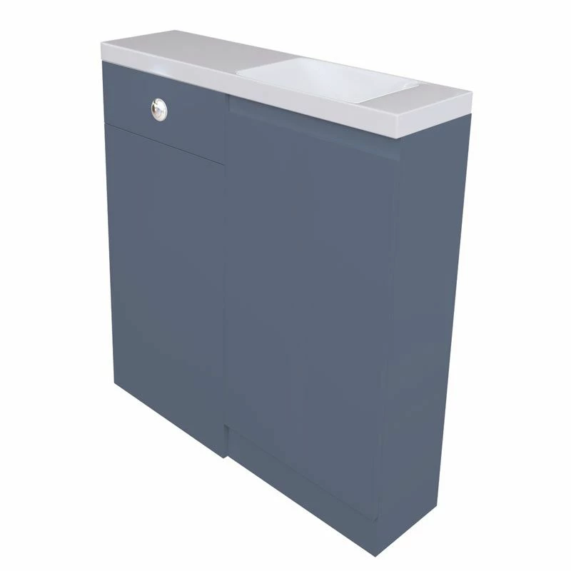 Calypso Veneto One Door RH Combi Vanity Unit Set - Lagoon Mist - 6951VNLM 1 Calypso Veneto One Door RH Combi Vanity Unit Set - Lagoon Mist - 6951VNLM