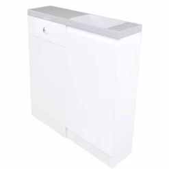 Calypso Veneto One Door RH Combi Vanity Unit Set - Pearl - 6951VNPL