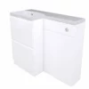Calypso Veneto Two Drawer LH Combi Vanity Unit Set - Pearl - 6954VNPL