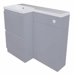 Calypso Veneto Two Drawer LH Combi Vanity Unit Set - Shale - 6954VNSE