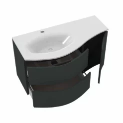Calypso Levanto LH Wing Wall Hung Vanity Unit - Graphite - 7878.64 -IDEAL STANDARD Shop c a calypso 7878.64 2
