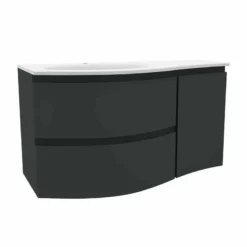 Calypso Levanto LH Wing Wall Hung Vanity Unit - Graphite - 7878.64