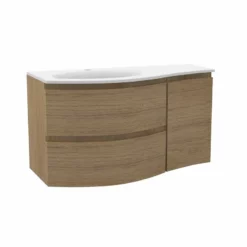 Calypso Levanto LH Wing Wall Hung Vanity Unit - Tortona Oak - 7878.72