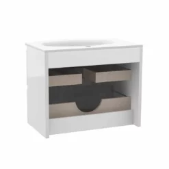 Calypso Levanto LH Wing Wall Hung Vanity Unit - Porcelain White - 7878.73 -IDEAL STANDARD Shop c a calypso 7878.73 2