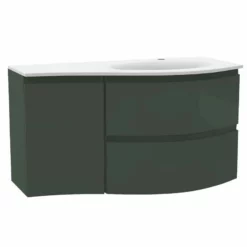 Calypso Levanto RH Wing Wall Hung Vanity Unit - Fir Green - 7879.56