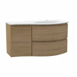 Calypso Levanto RH Wing Wall Hung Vanity Unit - Tortona Oak - 7879.72