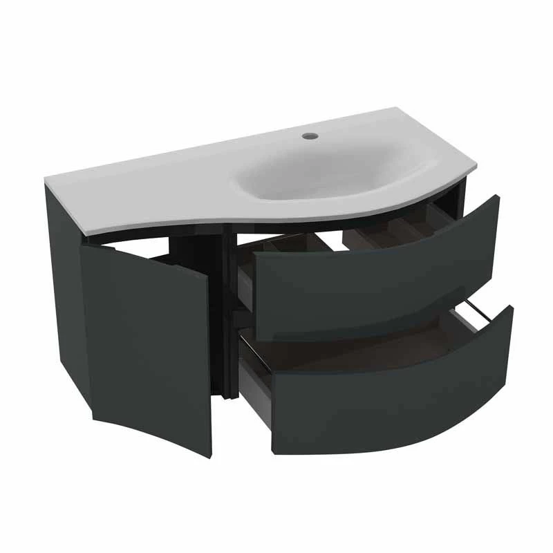 Calypso Levanto RH Wing Wall Hung Vanity Unit - Ember Gloss - 7879.76 3 Calypso Levanto RH Wing Wall Hung Vanity Unit - Ember Gloss - 7879.76 - Image 3