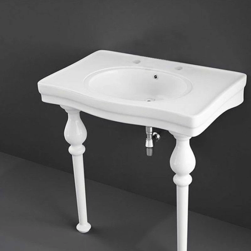 RAK Ceramics Console Alexandra 85cm Basin 2 Tap Holes - CONSMAL2 1 RAK Ceramics Console Alexandra 85cm Basin 2 Tap Holes - CONSMAL2