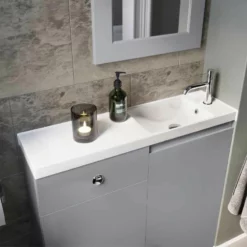 Calypso Veneto One Door RH Combi Vanity Unit Set - Shale - 6951VNSE -IDEAL STANDARD Shop calypso 6951vnse lifestyle1 1