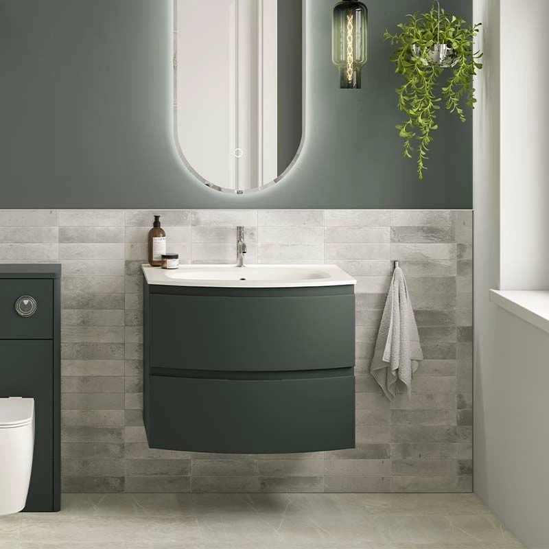 Calypso Levanto Wall Hung Vanity Unit - Fir Green - 7810.56 2 Calypso Levanto Wall Hung Vanity Unit - Fir Green - 7810.56 - Image 2