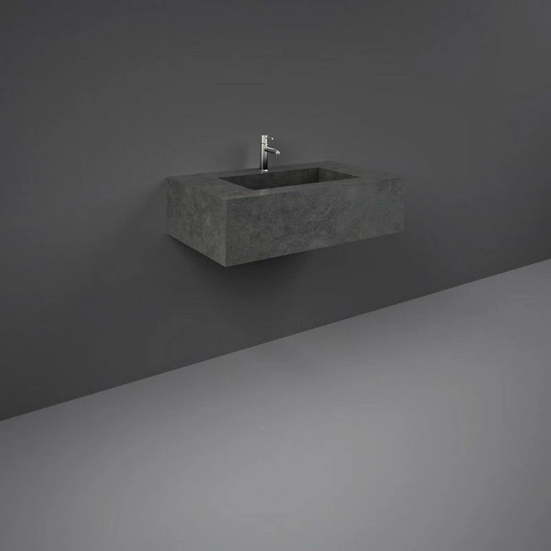 RAK Ceramics Precious 800mm Wall Mounted Counter Wash Basin With 1th In Behind Grey - PRECT08347104A 1 RAK Ceramics Precious 800mm Wall Mounted Counter Wash Basin With 1th In Behind Grey - PRECT08347104A