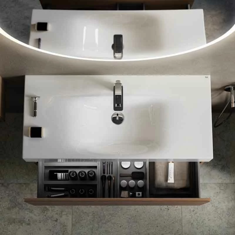 RAK Ceramics Des 610mm Countertop Basin 1 Tap Hole - Alpine White - DESWB06101AWHA 2 RAK Ceramics Des 610mm Countertop Basin 1 Tap Hole - Alpine White - DESWB06101AWHA - Image 2
