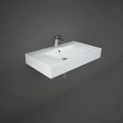 RAK Ceramics Des 810mm Wall-Hung Basin 1 Tap Hole - Alpine White - DESWB08101AWHA