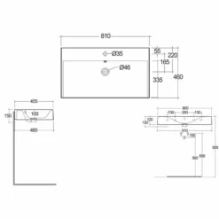 RAK Ceramics Des 810mm Wall-Hung Basin 1 Tap Hole - Alpine White - DESWB08101AWHA 5 RAK Ceramics Des 810mm Wall-Hung Basin 1 Tap Hole - Alpine White - DESWB08101AWHA -IDEAL STANDARD Shop d e deswb08101awha 2