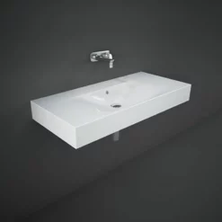 RAK Ceramics Des 1010mm Wall-Hung Basin No Tap Hole - Alpine White - DESWB10100AWHA