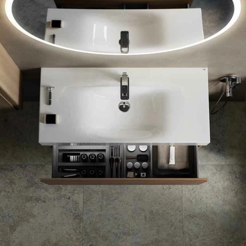 RAK Ceramics Des 1010mm Wall-Hung Basin 1 Tap Hole - Alpine White - DESWB10101AWHA 2 RAK Ceramics Des 1010mm Wall-Hung Basin 1 Tap Hole - Alpine White - DESWB10101AWHA - Image 2