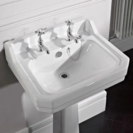 Tavistock Vitoria 60.5cm Basin Two Tap Holes - Basin Only 1 Tavistock Vitoria 60.5cm Basin Two Tap Holes - Basin Only