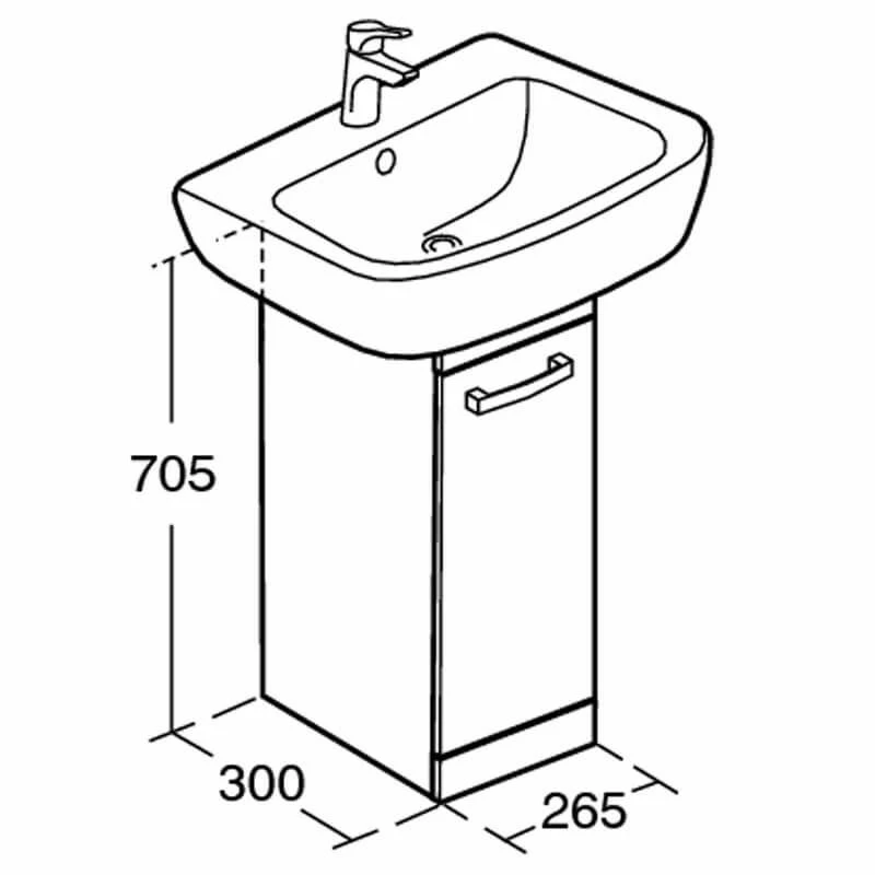Ideal Standard Tempo 400mm Pedestal Unit And 550mm Basin Pack - Gloss White - E0775WG 2 Ideal Standard Tempo 400mm Pedestal Unit And 550mm Basin Pack - Gloss White - E0775WG - Image 2