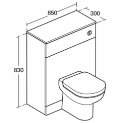 Ideal Standard Tempo 650 X 300mm WC Unit With Adjustable Cistern And Push Button - Gloss White - E0777WG 3 Ideal Standard Tempo 650 X 300mm WC Unit With Adjustable Cistern And Push Button - Gloss White - E0777WG -IDEAL STANDARD Shop e0777dimensions