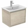 Ideal Standard Connect Air 500mm Wall Hung Vanity Unit 1 Drawer - Wood Light Brown & Matt Light Brown - E0817UK