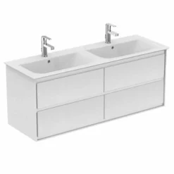 Ideal Standard Connect Air 1200mm Wall Hung Vanity Unit 4 Drawers - Gloss White & Matt White - E0822B2