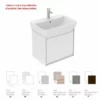 Ideal Standard Connect Air 500mm Wall Hung Basin Unit 1 Drawer - Gloss White & Matt Grey - E0842KN