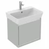 Ideal Standard Connect Air 500mm Wall Hung Basin Unit 1 Drawer - Gloss Grey & Matt White - E0842EQ
